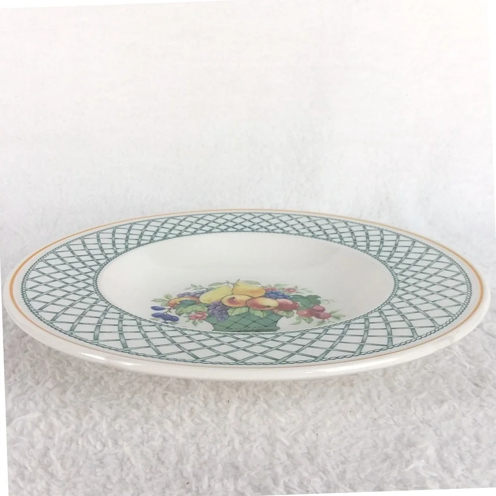 2 Villeroy & Boch Basket Large Rim Soup Bowl 9 3/8